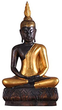 Buddah-Figuren, Buddha-Statuen for Zuhause, Meditations-Buddha-Statue aus Holz, goldene Figur, sitzende Buddha-Skulptur, thailändischer Buddha, Sammlerstücke for den Innenbereich, Zen-Dekor, betende B