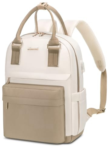 LOVEVOOK Mochila pequeña y elegante para mujer, resistente al agua, bolso de mano 2 en 1 con puerto de carga USB, minibolsillo, para ocio, escuela, viajes, trabajo, 13,3 Zoll, Casual