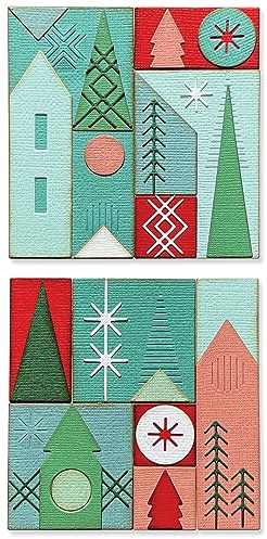 Sizzix Thinlits Die Set 27PK Holiday Blocks by Tim Holtz | 666335 | Metal, Wafer-Thin Cutting Dies for Scrapbooking, Embossing, Journalling