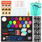 Dreamon Halloween Truccabimbi Kit, 20 Colore Truccabimbi Kit Anallergici Atossici con 6 Adesivi 3 Stencil 1 Secchio Pieghevole Adatto per Trucco Bambina Halloween Carnevale Feste Natale