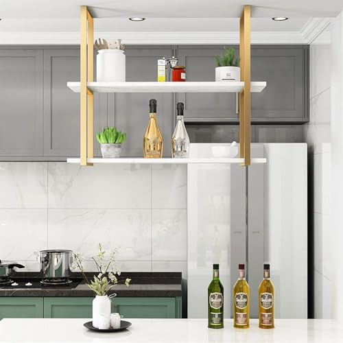 Appeso Mensole - Soffitto Mensola Da Muro, Appeso Porta Piante Da Interno, Soffitto Portabottiglie, Espositore Per Ristorante/supporto Per Piante, Portabicchieri In Ferro ( Size : 100*30*80CM )