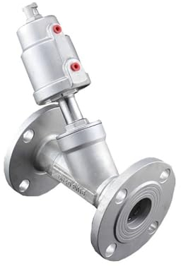 SHYISY DN40 Edelstahl-Flansch-Pneumatik-Winkelsitzventil, Mehrzweckventile for Fabriken, Heimwerker, Gärten, Häuser usw. (Size : Normally Closed, Color : Single Acting)