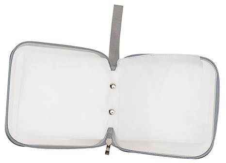 HOMSFOU 40 Cd-Tasche Reißverschluss Weiß Box-Rack DVD Pp