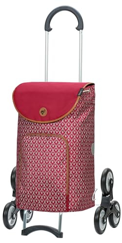 ANDERSEN Einkaufstrolley - Treppensteiger Scala Shopper Famke rot | ideal für Treppen, klappbar, aus Stahl, bis 40 kg - Tasche mit Thermofach, Innenfach, Fronttasche, 47 L