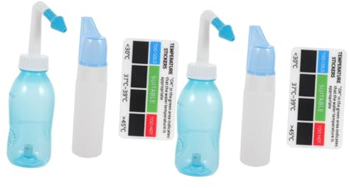 MAGICLULU 2 Set Lavaggio Nasale Bottiglia Di Plastica Per Irrigazione Nasale Strumento Di Lavaggio Del Risciacquo Del Naso Fornitura Di Pulizia Per Il Naso Pp Bomboletta Spray Salamoia