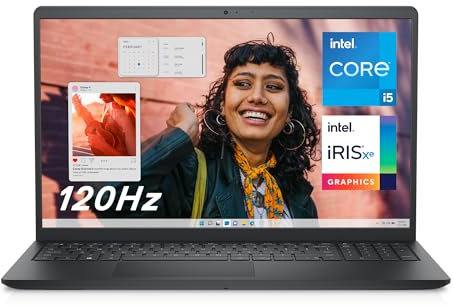 Dell Inspiron 15 3530 Portatile, Schermo 15.6 FHD 120Hz (1920 x 1080), Intel Core i5-1334U, Grafica Intel Iris Xe, 16 GB RAM, 512 GB SSD, Windows 11 Home, Tastiera Italiana, Nero