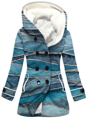 SCBFDI Veste Demi Saison Femme Doudoune Femme Manteau Long Femme Hiver Chaud Anorak Femme Grande Taille Veste Lin Femme Sous Pull Polaire Femme Veste Capuche Femme Noir Manteaux Bleu 2Xl