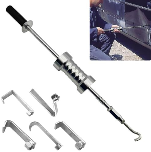 Gleithammer-Set, Schwerlast-Zughamme mit 5 Haken | Zughammer 8.5 kg, Schlaghammer, Ausbeul Hammer, Ausbeulwerkzeug Karosserie