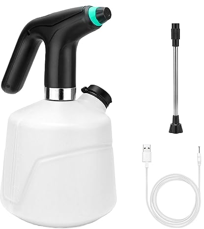 RABNZHDEO Pulverizador A Batería 2L - Pulverizador De Agua Eléctrico Automático con Varilla Retráctil Pulverizador De Jardín para Césped Y Plantas De Interior Y Exterior