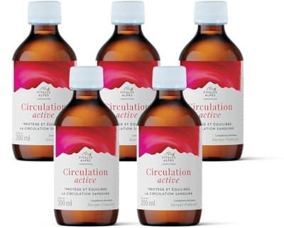 Circulation Active - 200 ml - Sirop à base de Vigne Rouge et plantes - Favorise la circulation sanguine - Soulage les jambes lourdes - Vitalys Alpes (5)