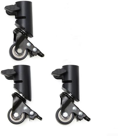 3 ruedas giratorias fáciles de girar, soporte en forma de L para altavoz, trípode, deslizante, dirección silenciosa, rueda deslizante