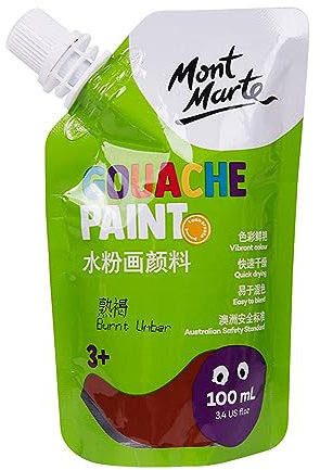 GAOSHA Gouachefarbe, 11 Farben (100 ml Beutel), in Beuteln, reichhaltige Pigmente, verblassend, einfarbige Farbe für