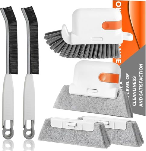 Brosse à Joint Brosse de Nettoyage pour Carrelage, Salle de Bain, Douche et Maison (6 brossettes)