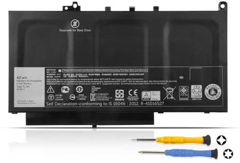 K KYUER 42Wh 7CJRC Batterie pour Dell Latitude 12 E7270 7270 14 E7470 7470 Business Ultrabook Series 21X15 KNM09 V6VMN 07CJRC 021X15 451-BBWS 21X15 KNM09 V6VMN 07CJRC 021X15 451-BBWS Laptop Battery
