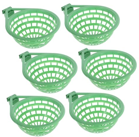 Mipcase 6pezzi Ciotole di Plastica per Nidificazione di Uccelli di per Schiusa di Uova Ciotole Cave Appese per Riproduzione di Piccioni e Altri Uccelli di Piccole Dimensioni