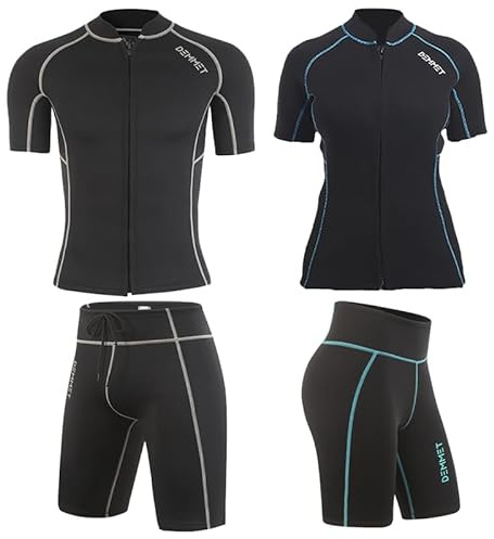 DEMMET Våtdräkt för män och kvinnor Toppar och byxor 1.5mm-3mm Neopren Dykshorts Surfbyxor Lämplig dykning simning kajakpaddling kanotpaddling vattensporter