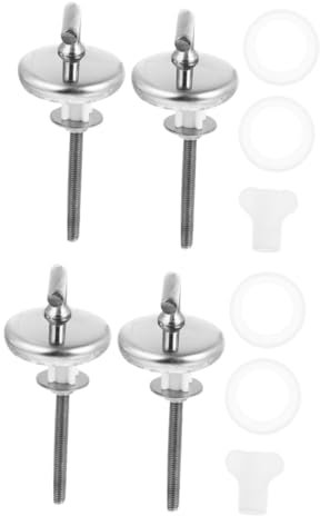 NUOBESTY 2 Set Cerniera Del Coperchio Del Water Viti Di Fissaggio Per Wc Sedili Del Water Posto A Sedere Fissaggi Del Sedile Del Gabinetto Vite Acciaio Inossidabile Argento 2 Pezzi*2