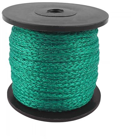 BAUSTER® Lot de 2 cordons de murer, 50 m/100 m, indéchirables et résistants aux intempéries, pour la construction et le jardin, coloré (vert, jaune, rouge, bleu) – Ficelle pour maçons, pavés (vert, 50