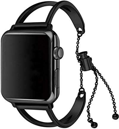 Armband i rostfritt stål kompatibelt med Apple Watch-armband 38 mm, 40 mm, 41 mm, 42 mm, 44 mm, 45 mm, 46 mm, 49 mm, glitter metall klockarmband justerbart kompatibelt med iWatch Ultra 1/2-serien SE/1