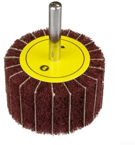 Lamellar Loop 50 mm Vlies-Schleifmopp mit Fächerband für Schleifscheiben mit 240er Körnung, Polierwerkzeug mit zylindrischem Schaft, Durchmesser 6 mm