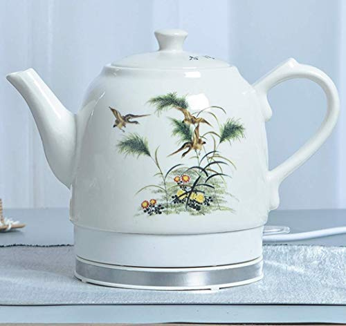 QTYQWC Bollitori Bollitore Elettrico in Ceramica Teiera per Acqua Senza Fili, teiera-Retro brocca da 1,5 Litri Veloce (Colore : B) Presenti Piedi di Polpo