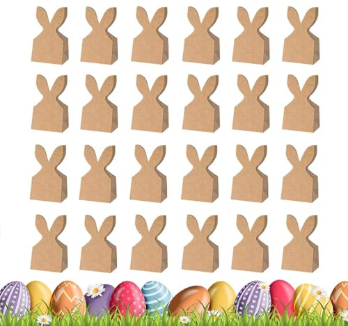 tüten für Kinder 24 Stück süße Hasenohren Frühlingsdeko | -Goodie-mit Hasendekor für Geburtstagsfeiern von und Mädchen, Partygeschenke, DIY-Basteln, Snacks,