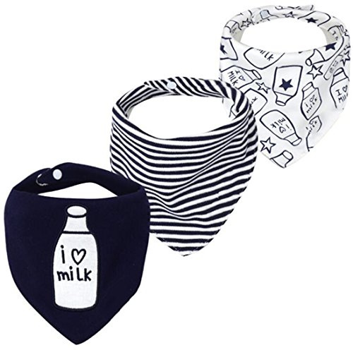 JZLPIN Bambino Dribblare Bavaglino, Bambino piccolo Bandana Bavaglino 3 confezioni Uper Assorbente Cotone Alimentazione Bibs 27-Bottiglia