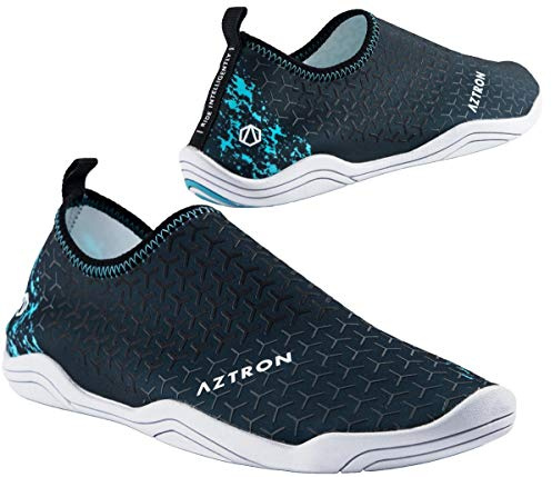 AZTRON Gemini-I Aqua skor badskor surfskor vattenskor neoprenskor neopren svart, svart, 40/41 EU