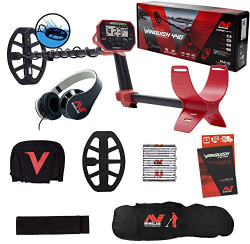 Minelab Vanquish 440 Metal Detector with 10 x 7 Waterproof DD Coil and Carry Bag