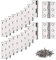Charniere, Charnière Inox, 20 pcs Petite Charniere, Charnière, Charnière plate, Charnière pour La Maison Meubles Matériel Armoire Garde Porte Tiroir (avec 120Pcs M4 * 16mm Vis)