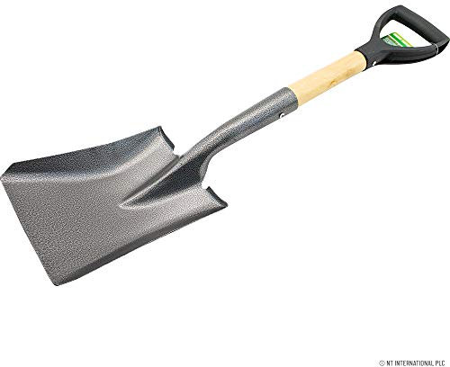 Metal Digging Shovel - Gardening Square Spade Tool Heavy Duty Plastic Handle | Multi Purpose | Strong Reinforced D Handle | Small Shovel for Gardening Digging
