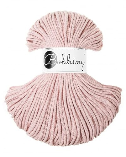 Bobbiny Junior Öko-Tex Kordel 3mm (Pastel Pink)