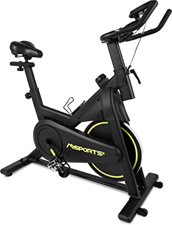 MSPORTS Indoor Cycling Bike Premium Black Series | Speed Bike 8KG Schwungrad mit Magnetischem Widerstand | Ergometer - Hometrainer Fahrrad mit Bluetooth APP | Fitness Heimtrainer