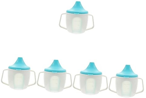 TOYANDONA 5 Pz Bicchiere Con Beccuccio Con Manico Tazza Della Scala Sippy Bottiglia Per Bambini Tazze Di Apprendimento in Paglia Tazza Per Bebè Doppio Spray Neonato Anti-versamento