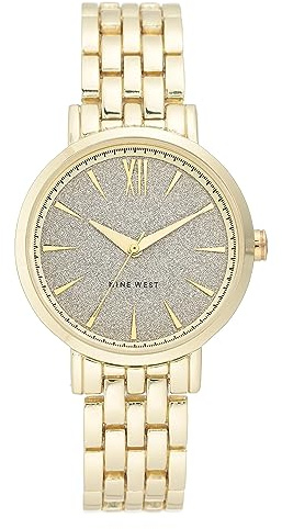 Nine West Women's Gold-Tone Bracelet Watch, NW/2402GLGB