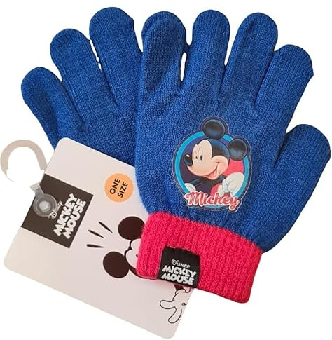 Vinterhandskar för barn 2 st vinter unisex en storlek (MICKEY MUS Röd)