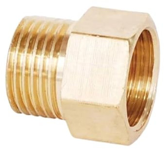GAJUST 3 uds Cobre M/F 1/8 ,1/4,3/8 ,1/2 Macho a Hembra Adaptador acoplador de latón roscado Conector de tuberías de latón (Size : 04 F x 02 M)