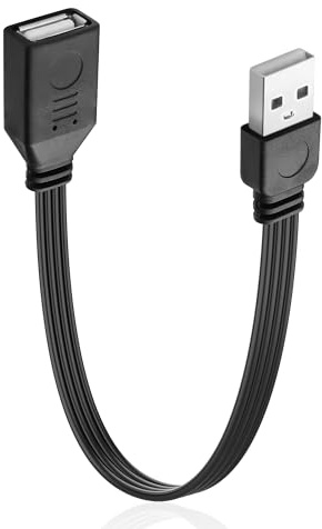JSADZKJ USB-2.0-Verlängerungskabel, USB-Typ-A-Stecker auf Buchse, 4,8 Gbit/s, High-Speed, kurzes USB-2.0-Verlängerungskabel für Laptop, TV, Tastatur, Drucker, 30 cm