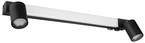 Trio Leuchten LED Badezimmer Wandleuchte Enrico 281470332, Metall Schwarz matt, 6.5 Watt LED, exkl. 2x GU10, Lichtfarbe einstellbar