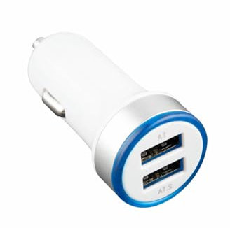 Adaptador de Coche mechero Doble USB, Carga rápida, Compatible con Dispositivos móviles y Accesorios, Ideal para Viajes y Uso Diario.