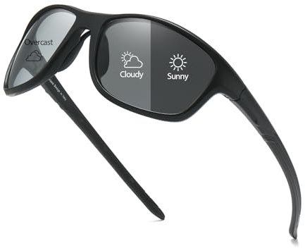 Myiaur Selbsttönende Fahrradbrille Damen Herren Polarisiert UV Schutz | Sportbrille, Photochrome Sonnenbrille, für Radfahren, Laufen & Outdoor