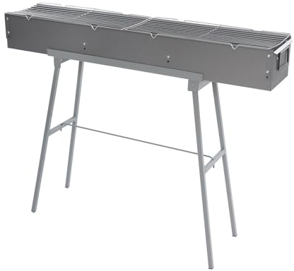 Lilyeriy Barbecue au charbon de bois, pliable, portable, 100 x 80 x 18 cm, barbecue au charbon de bois d'extérieur pour camping, pique-nique, jardin, fêtes
