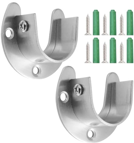 Vhjlfig Soporte para Barra De Armario | Extremo De Colgador Resistente De 32 Mm para Ropa | 2 Piezas Soporte Barra Armario | para Dormitorio Hogar Lavandería Baño Ropa