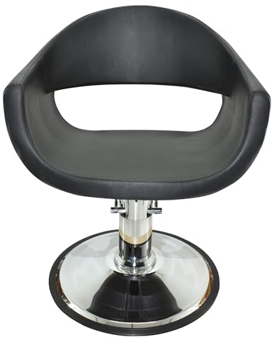 VAKON SALON - Friseurstuhl höhenverstellbar mit runder Bodenplatte ⌀ 60cm, Friseursessel mit Hydraulik, Coiffeurstuhl, Friseureinrichtung Barber - Design 04