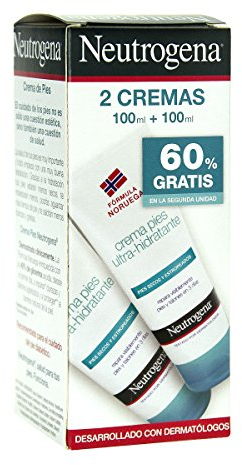 Neutrogena Fórmula Noruega Crema de Pies Ultra Hidratante (pack de 2 x 100 ml), crema para pies secos y ásperos, crema hidratante con 40% Glicerina y Bisabolol