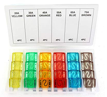 Assortimento di fusibili Maxi per auto 24 PCS
