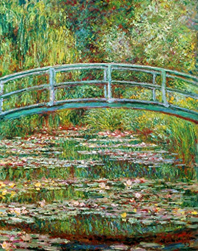 kunst für alle Kunstdruck/Poster: Claude Monet Japanische Brücke - hochwertiger Druck, Bild, Kunstposter, 40x50 cm