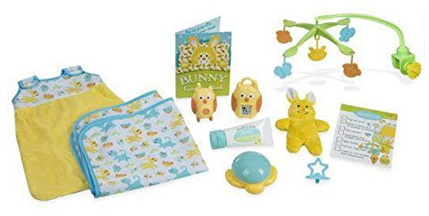 Melissa & Doug Mine to Love Bedtime Play Set for Dolls with Night-Light, Baby Monitors, Mobile, More (11 pcs)