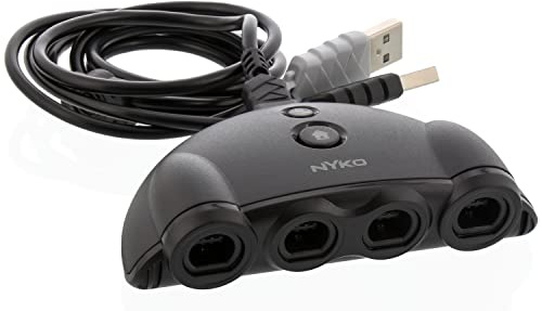 Nyko Retro Controller Hub Plus - 4 Port GameCube Controller Adapter with Turbo and Home Button for Nintendo Switch