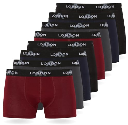 FM London herr Hipster Fitted Boxer, Flerfärgad (Dark blandade 03), L